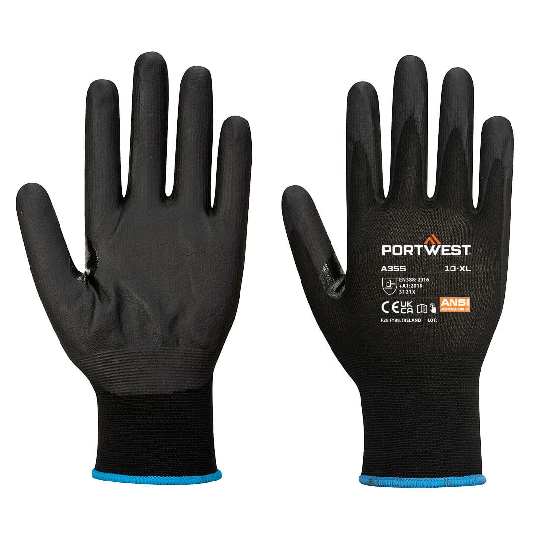 NPR 15 Nitrile Foam Coated Touchscreen Glove Black Pack Of 12 Size XXL - Image 3