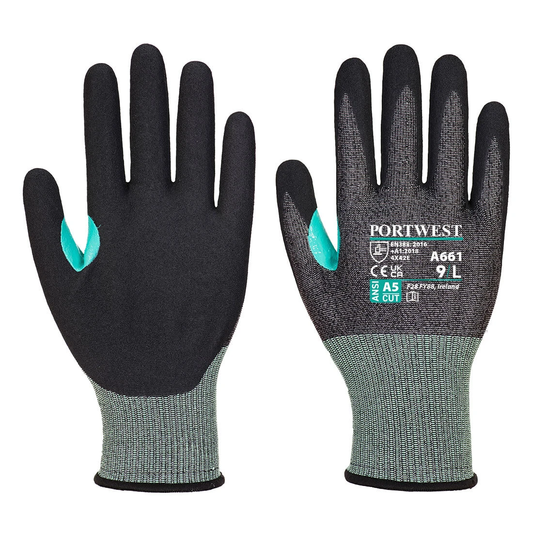 CS Cut E Nitrile Coated Glove Black Size M - Image 3