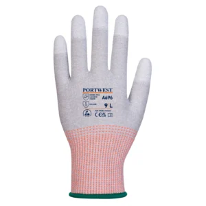 LR13 ESD PU Fingertip Cut Glove Grey/White (Pack of 12) XS