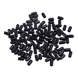B M6 Threaded Rod End Caps Black {Pk 100}