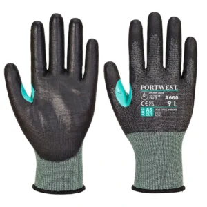 CS Cut E PU Coated Glove Black Size XS