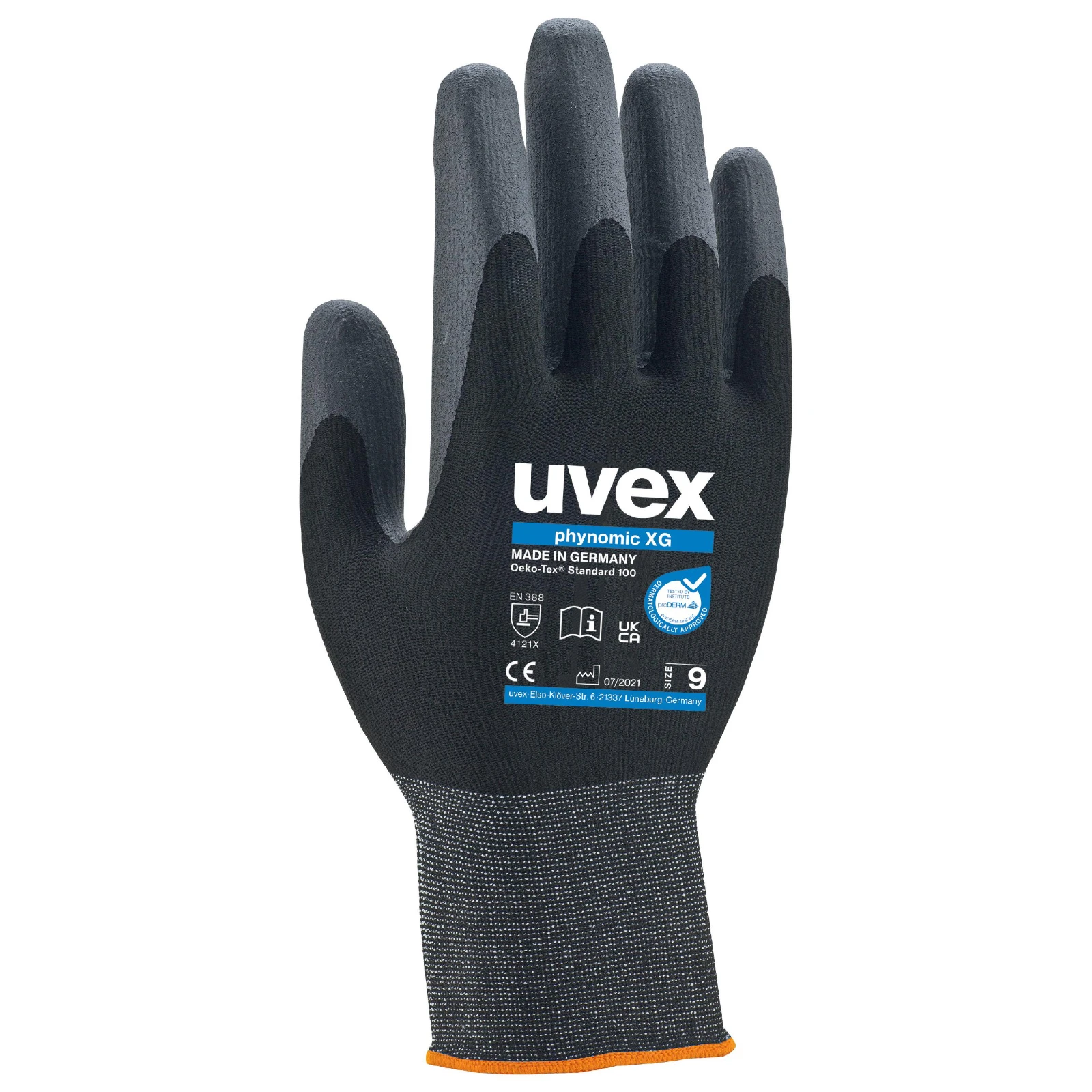Uvex Phynomic XG Xtra Grip Glove Size 9 - Image 2