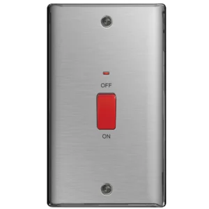 BG Nexus NBS72 Brushed Steel Cooker Control Unit & Neon 45A