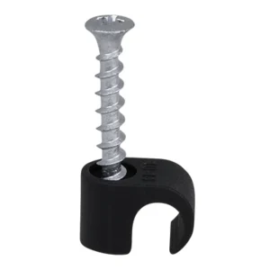Screw Cable Clip PH2 Screw Round Lead 10-14 Black