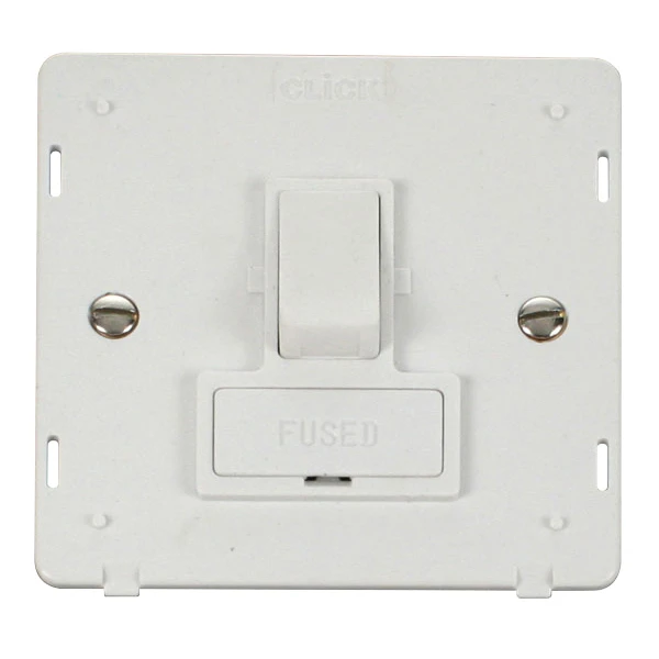 Connection Unit Interior Switched Fused 13A Polar White - Image 2