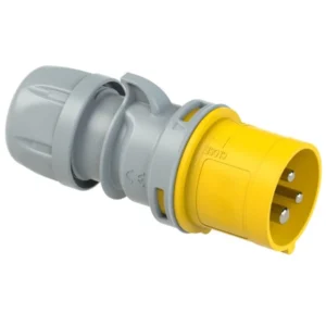 Bizline Industrial Power Plug Male Screwless 2PE 16A 110V IP44 Yellow