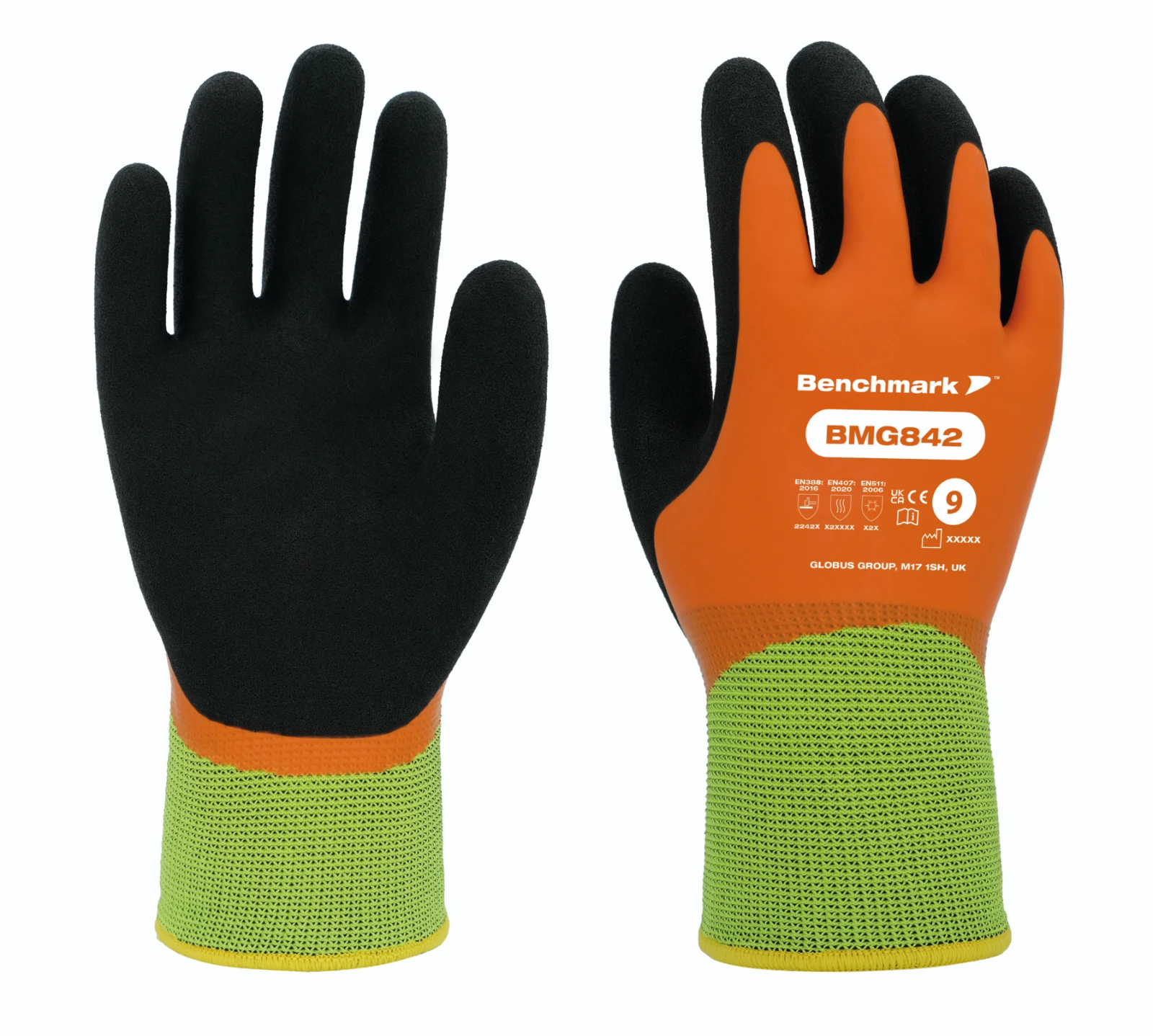 Benchmark Water Repellant Fully Coated Latex Thermal Grip Gloves - Extra Large - Image 3