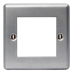 Front Plate 2 Module Grid Square Metal Clad