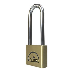 40mm Brass Padlock Hardened Extra Long Steel Shackle - Image 3