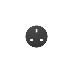Retrofit Type G Single Socket Cover Plate Trimless Black