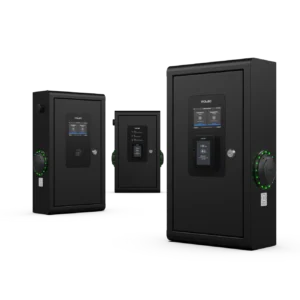 SecuriCharge Contactless Payment EV Charger - 2x up to 7.4kW Type 2 Sockets - Black