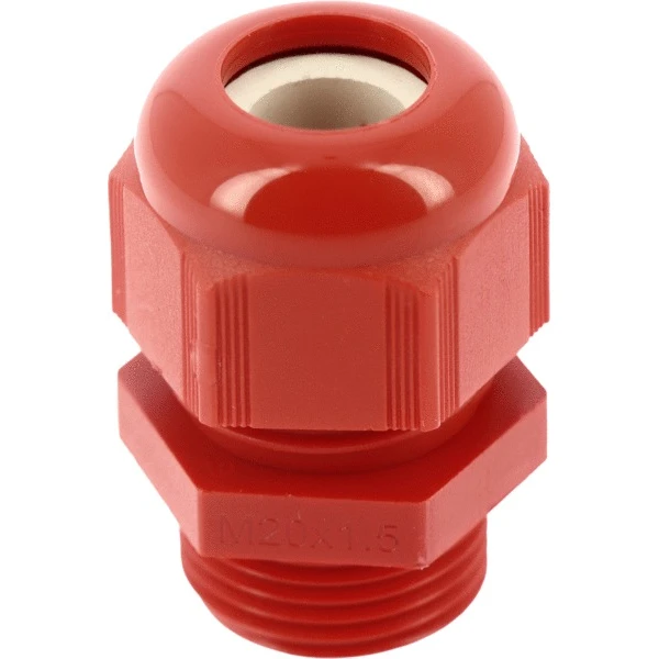 Bizline Plastic Cable Glands ISO/M 20 D 6-12mm IP68 Red - 10 Pack