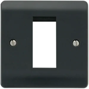 Front Plate 1 Gang 1 New Media Aperture Anthracite Grey