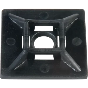 Bizline Self-Adhesive Tie Mount UV Black 19.5 x 19.5 x 5.3mm - 100 Pack