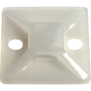 Bizline Self-Adhesive Tie Mount Natural 28.6 x 28.6 x 5.3mm - 100 Pack