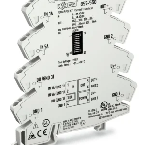 Wago Current Signal Conditioner Current Input Signal Current And Voltage Output Signal Digital Output Configuration Via Software Supply Voltage: 24 Vdc 6 Mm Module Width 2,50 Mm²