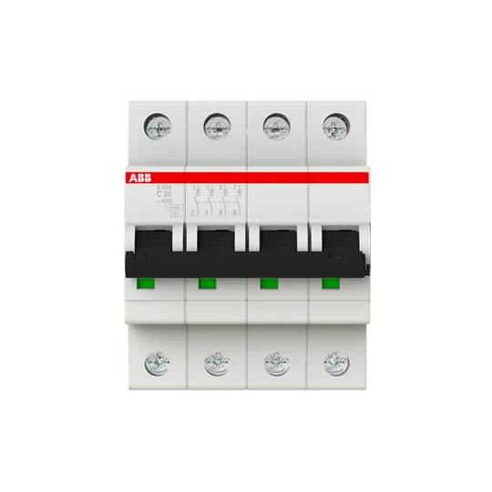 ABB S204-C20 MCB 4 Pole Type C 20A