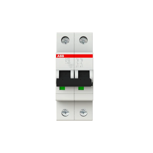 ABB S202-C10 Miniature Circuit Breaker - 2P - C - 10A - Image 2