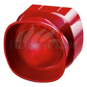 Apollo XP95 Open-Area Multi-Tone Sounder Vid Red Body (Red Flash) Isolating