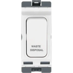 Hager Grid Switch 1 Way DP Module 20A White Marked Waste Disposal