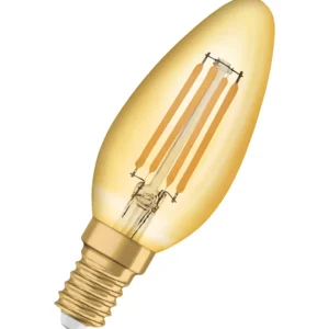 Osram Vintage 1906 Classic B 35 Filament 4W 824 2400K Gold E14 Mini Candle LED Lamp