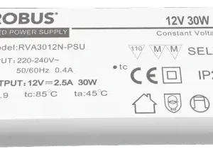 Vegas 30W 12V Ip20 Constant Voltage Driver Non Dimmable