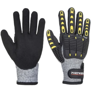 Anti Impact Cut C Resistant Nitrile Coated Glove Grey/Black Size XXL