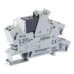 Wago Relay Module Nominal Input Voltage: 24 VDC 1 Changeover Contact Limiting Continuous Current: 16 A For Lamp Loads Red Status Indicator Module Width: 15mm 2.5mm² Grey