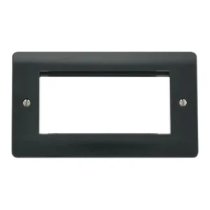 Front Plate 2 Gang 4 New Media Aperture Anthracite Grey