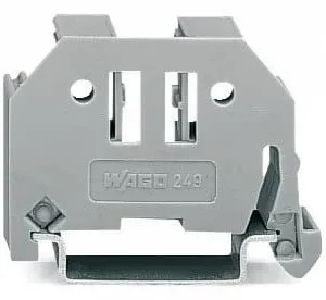 Wago Screwless End Stop 10mm Wide For Din-Rail 35 X 15 And 35 X 7.5 Grey