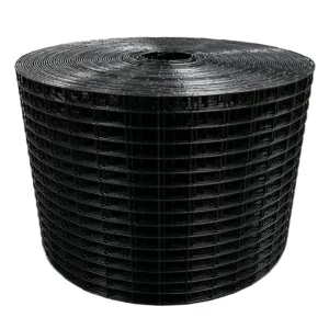 Solar Panel Mesh - Galvanised Black PVC Coated 25mm x 12.5mm - 30m Roll