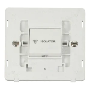 Switch Interior Fan Isolator TP 10A Polar White