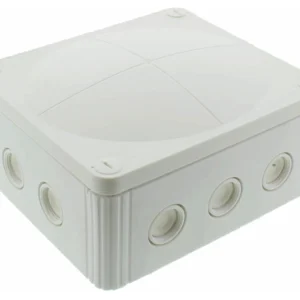 160 x 140 x 81mm IP67 White Polypropylene Junction Box