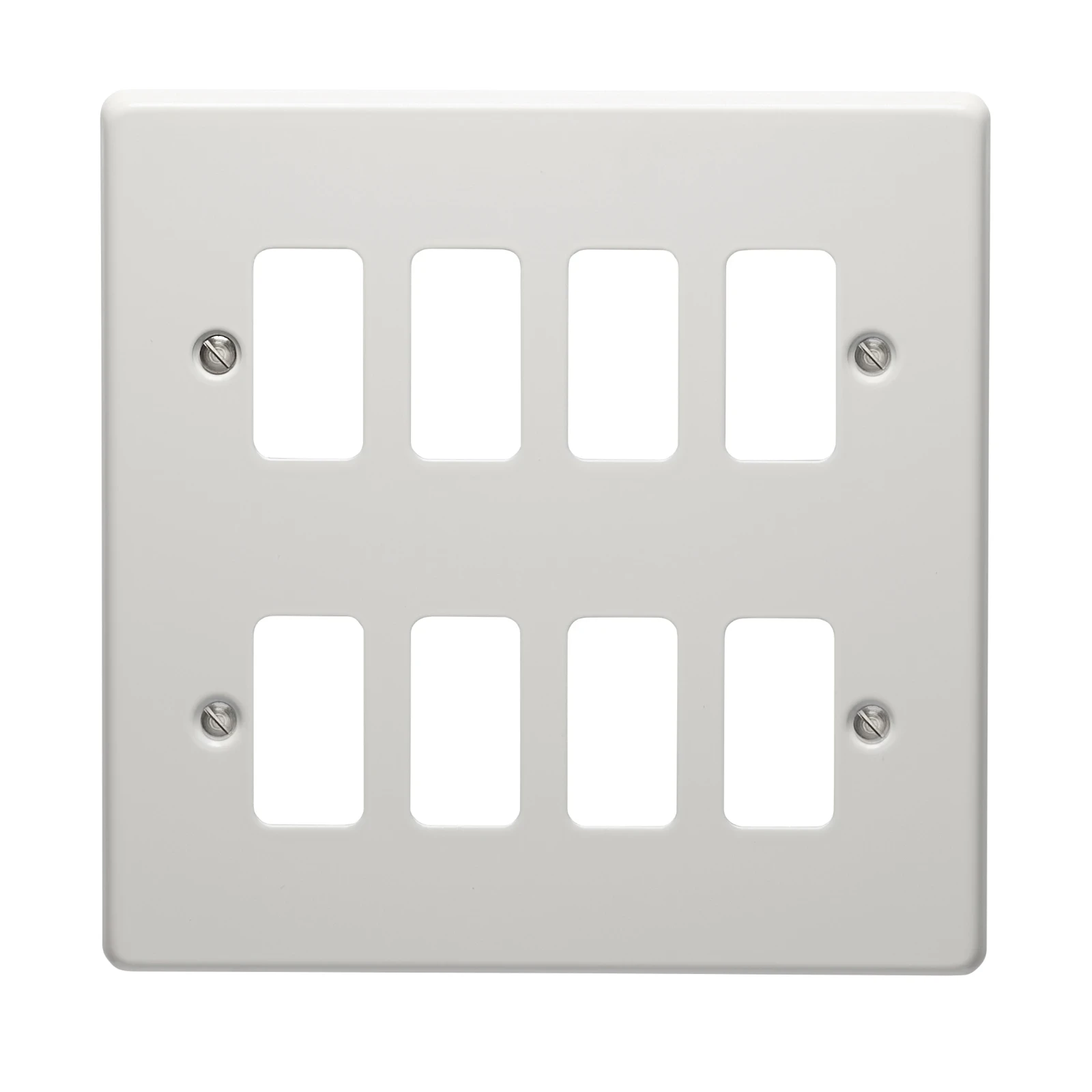 Crabtree Rockergrid Frontplate 8 Gang Flush White - Image 3
