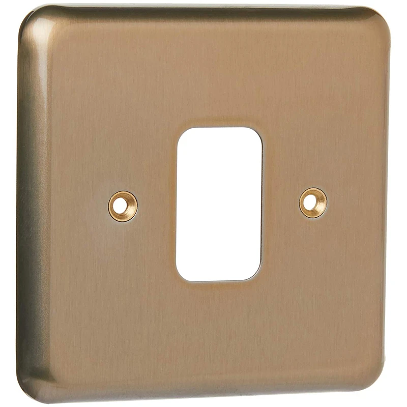 MK Front Plate 1 Module 86 x 86mm Satin Gold