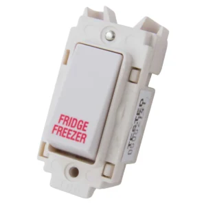 Volex Grid Switch DP Marked Fridge Freezer 20A White