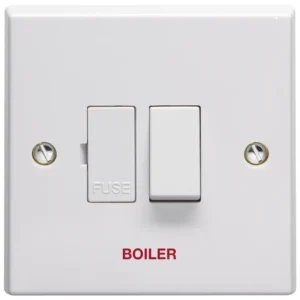 Connection Unit DP Switched Fused Spur Marked Boiler 13A White