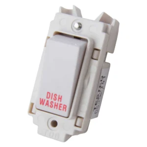 Volex Grid Switch DP Marked Dishwasher 20A White