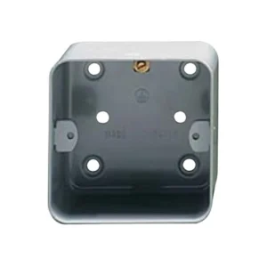 1 Gang 43mm Surface Steel Box Plain Sides