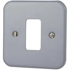 Rockergrid Frontplate 1 Gang Surface Birch Grey