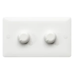 Dimmer Switch 2 Gang LED Universal White