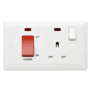 Switch DP Dp 13A SWD Socket&Neon 45A White