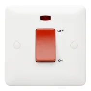 Switch 1 Gang DP Neon 45A White