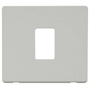 Front Plate 1 Gang 1 Aperture Polar White