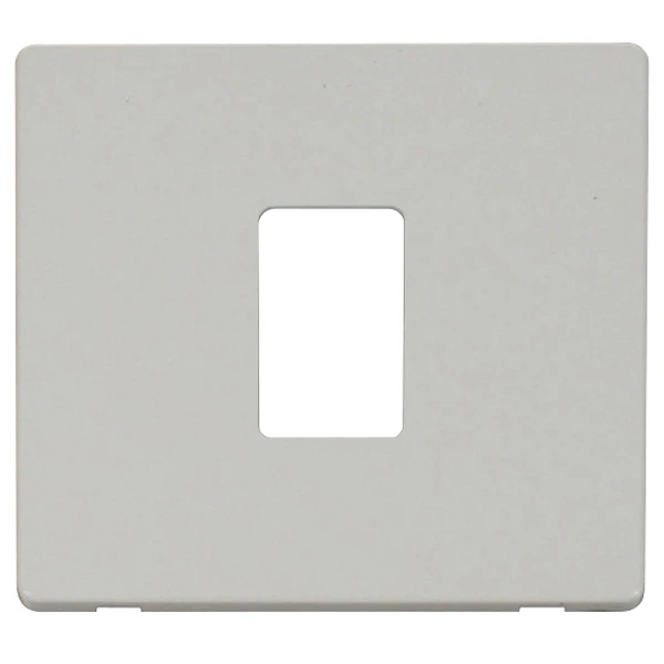 Front Plate 1 Gang 1 Aperture Polar White