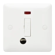 Connection Unit 1 Gang Unswitched Fused 13A White Neon&Flex