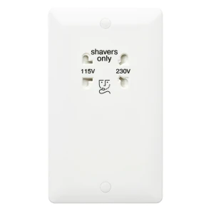 Shaver Socket 50/60Hz 115/230V White