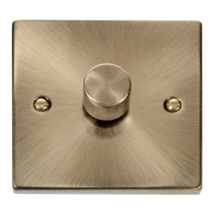 Dimmer Switch 1 Gang 2 Way 400W Antique Brass Black&White Gasket V