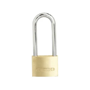 Low Security Solid Long Shackle 50mm Brass Chrome Padlock
