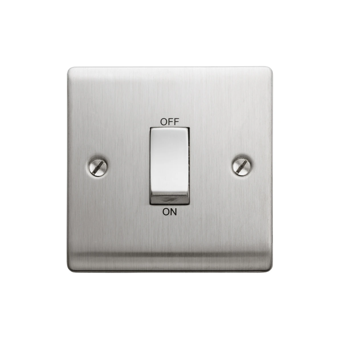 Designa 23S451J 1 Gang 45A Double Pole Switch Satin Steel - Image 3